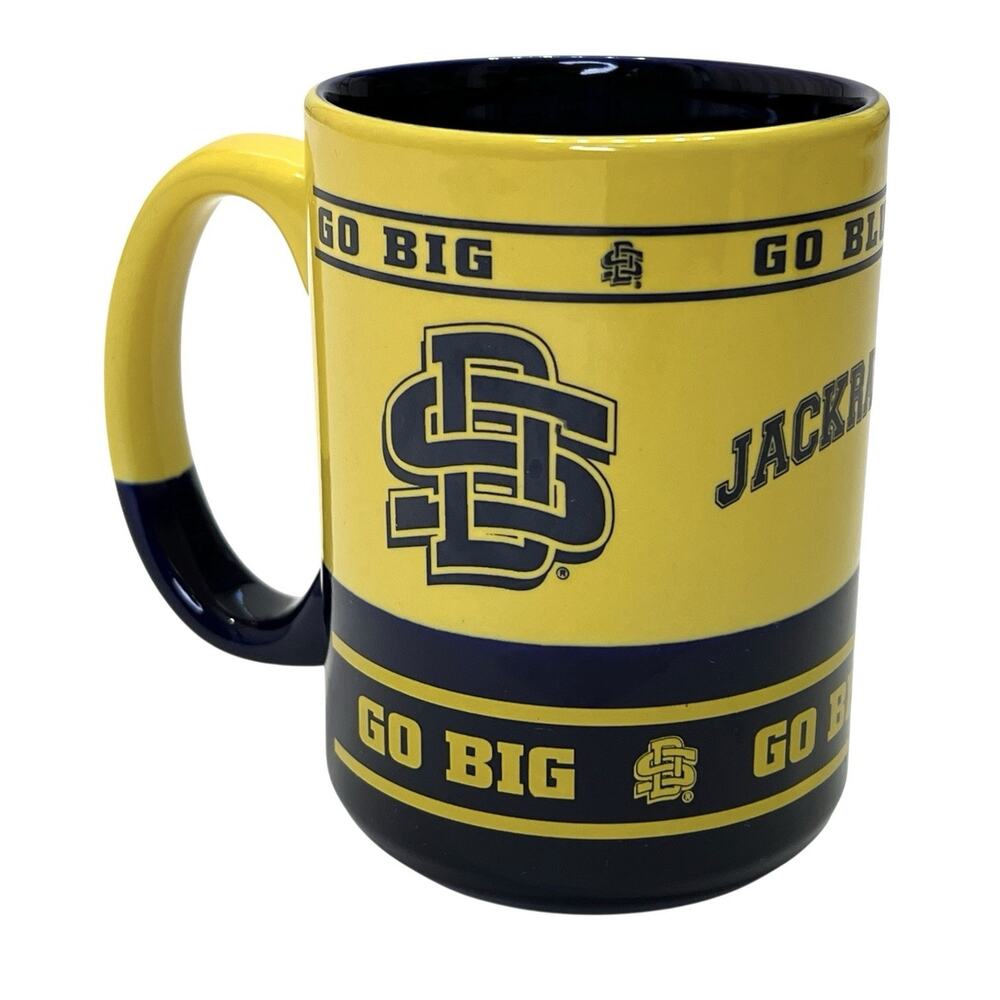 SDSU Jackrabbits Blue Yellow Mug South Dakota State Ceramic Cup Go Jacks Sports - Picture 6 of 8
